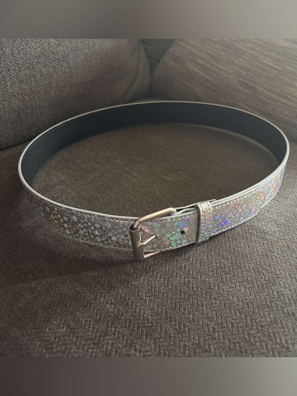 Y2K Holographic Star Belt